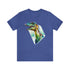 Stained Glass Velociraptor - Short Sleeve Tee Heather True Royal